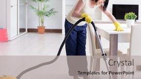  Presentation with old house - Presentation design featuring senior-old-woman-tired background and a light gray colored foreground