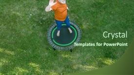  Presentation with senior fitness - Slides having senior-overweight-male-exercising background and a tawny brown colored foreground