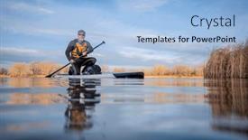  Presentation with colorado - PPT layouts having senior-paddler-and-his-paddleboard background and a light blue colored foreground