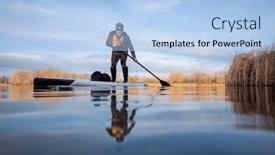  Presentation with colorado - Presentation theme having senior-paddler-on-his-paddleboard background and a light blue colored foreground