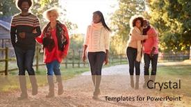  Presentation with offspring - Audience pleasing slides consisting of senior parents with adult offspring backdrop and a coral colored foreground