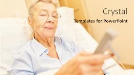  Presentation with nursing - Colorful presentation theme enhanced with senior patient as a patient backdrop and a lemonade colored foreground