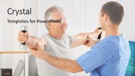  Presentation with physiotherapist - Cool new theme with senior patient in modern clinic backdrop and a lemonade colored foreground