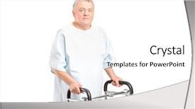  Presentation with walker - Beautiful theme featuring senior patient using a walker backdrop and a  colored foreground
