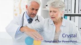  Presentation with doctor office - Amazing slide deck having senior patient using stress buster backdrop and a  colored foreground