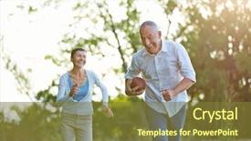  Presentation with american football - PPT layouts featuring senior people playing american football background and a tawny brown colored foreground