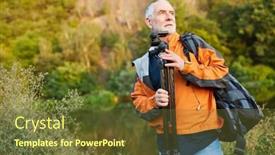  Presentation with search - Presentation theme consisting of senior-photographer-with-tripod background and a tawny brown colored foreground