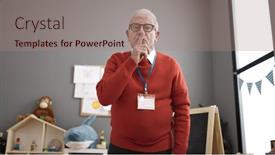  Presentation with preschool - Presentation consisting of senior-preschool-teacher-asking background and a  colored foreground