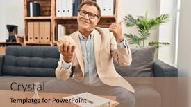  Presentation with psychiatrist - Slide deck featuring senior-psychiatrist-man-working background and a coral colored foreground