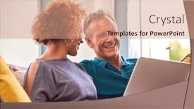  Presentation with active seniors senior couple - Slides consisting of senior-retired-couple-sitting background and a coral colored foreground