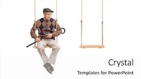  Presentation with swing - Beautiful slide deck featuring recall - studio shot of a sad backdrop and a white colored foreground