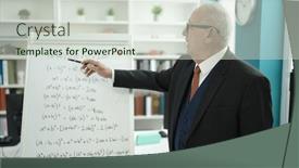  Presentation with magnetic - PPT theme with senior-teaching-maths-on-magnetic background and a soft green colored foreground