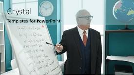  Presentation with magnetic - Presentation theme consisting of senior-teaching-maths-on-magnetic background and a light blue colored foreground
