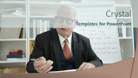  Presentation with maths - Presentation theme consisting of senior-teaching-maths-sitting background and a sky blue colored foreground