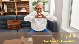  Presentation with romantic love - PPT layouts featuring senior-therapist-with-grey-hair background and a  colored foreground