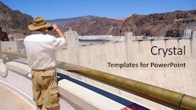  Presentation with dam - Audience pleasing slides consisting of senior watching hoover dam backdrop and a lemonade colored foreground