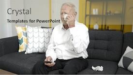  Presentation with crying - Slide deck consisting of senior-watching-movie-crying background and a mint green colored foreground