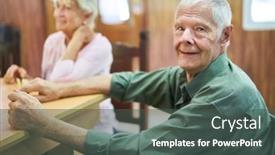  Presentation with dementia - Presentation theme having senior-with-dementia-sitting background and a  colored foreground