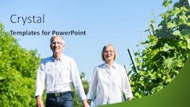  Presentation with walk - Audience pleasing slides consisting of senior-woman-and-man-having and a light blue colored foreground