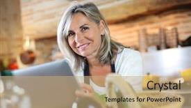  Presentation with recipe - Theme having cooking with help of recipe background and a coral colored foreground