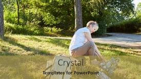  Presentation with roller skating - Slide deck with senior-woman-in-the-summer background and a yellow colored foreground