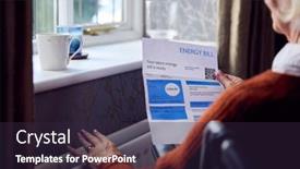  Presentation with energy crisis - Presentation theme with senior-woman-in-wheelchair background and a  colored foreground