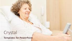  Presentation with nursing - Presentation theme featuring senior-woman-is-bedridden background and a lemonade colored foreground