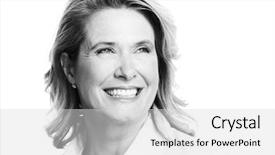  Presentation with senior heands - Presentation theme featuring senior woman isolated on white background and a light gray colored foreground