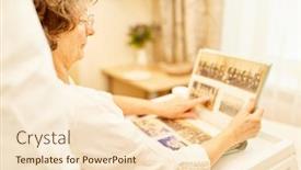  Presentation with dementia - Slide deck consisting of senior-woman-looks background and a lemonade colored foreground