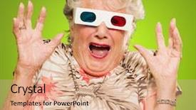  Presentation with arabian woman wearing hijab muslim - Colorful slides enhanced with senior woman wearing 3d glasses backdrop and a coral colored foreground