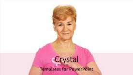  Presentation with breast cancer awareness month - PPT theme featuring senior woman with breast cancer background and a coral colored foreground