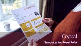  Presentation with energy crisis - Presentation design with senior-woman-with-euro-energy background and a tawny brown colored foreground