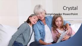  Presentation with honolulu senior - Slides enhanced with senior woman with grandkids playing background and a  colored foreground