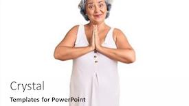  Presentation with forgiveness - Presentation theme with senior-woman-with-gray-hair background and a white colored foreground