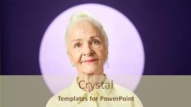  Presentation with shooting - Theme consisting of senior-woman-with-white-hair background and a soft green colored foreground