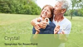  Presentation with seniors - Cool new presentation with seniors as a happy loving couple in the park spell the word love backdrop and a mint green colored foreground