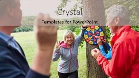  Presentation with precision - Amazing presentation having seniors at a darts competition train for precision and skill backdrop and a light gray colored foreground