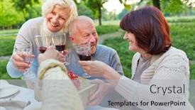  Presentation with celebrate - Slide deck consisting of seniors-celebrate-birthday-with-gift background and a light gray colored foreground