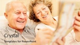  Presentation with memory game - Presentation theme enhanced with seniors couple enjoy the memory background and a lemonade colored foreground