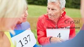  Presentation with treasure hunt - Slide set featuring seniors-discuss-with-a-treasure background and a red colored foreground