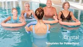  Presentation with exercises - Slide deck consisting of seniors-do-healthy-back-exercises background and a teal colored foreground