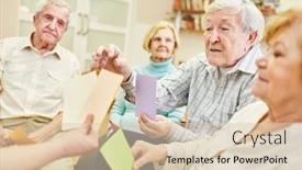  Presentation with brain memory - Presentation theme with seniors-do-memory-training background and a lemonade colored foreground