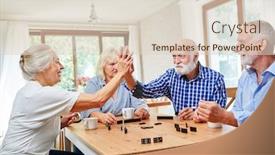  Presentation with competition - Presentation theme consisting of seniors-give-themselves-a-high background and a lemonade colored foreground