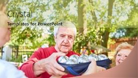  Presentation with seniors - PPT theme enhanced with seniors-hand-out-boules-balls background and a yellow colored foreground