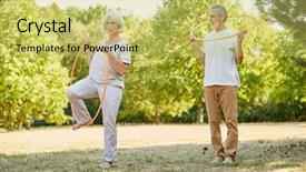  Presentation with gymnastics - Cool new theme with seniors make gymnastics with tires backdrop and a yellow colored foreground