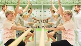  Presentation with motor - PPT theme having seniors-on-the-ballet-bar background and a coral colored foreground