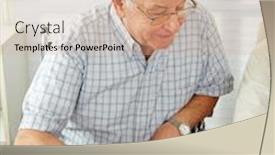  Presentation with nursing - PPT theme enhanced with seniors-play-bingo background and a coral colored foreground