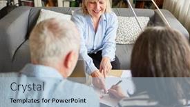  Presentation with attorney - PPT theme having seniors-sign-a-power background and a light blue colored foreground