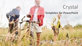  Presentation with seniors - Presentation theme featuring seniors-take-break-together background and a white colored foreground