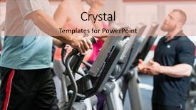  Presentation with personal training - Beautiful theme featuring seniors training on cross trainer backdrop and a coral colored foreground